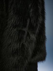 PAVTROS 男士人造毛皮夾克 節日版 萬聖節聖誕節新年 - 黑色 - 查看 3