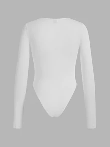 SHEIN EZwear 3件組女款長袖修身連身衣 - 彩色 - 查看 5