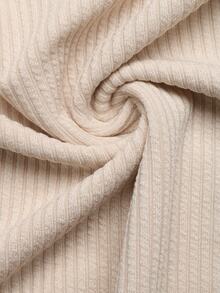 LUMIGAL Women's Korean Style Lace Patchwork Pleated Elegant Sweatshirt - Apricot - View 7