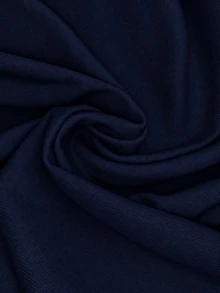 SHEIN PariChic 秋季新品柔軟鈕扣環飾通勤海軍藍復古立領長袖修身短版夾克 - 藏蓝色 - 查看 6