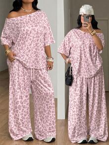 Coolane Plus Size Co-Ords - Baby Pink - View 1