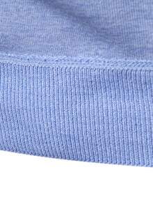 Calvornis Men's Patchwork Collar Knit Sweater - Baby Blue - View 4
