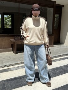 Muchica Plus Size Women's Colorblock Zipper Casual Everyday Long Sleeve Jacket - Apricot - View 3