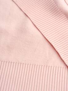 TOKVUE Men's Solid Color Long Sleeve Single-Breasted Casual Pocket Knit Cardigan - Pink - View 6