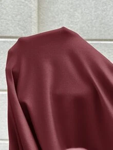 MaterniWear 孕婦純色舒適簡約洋裝，適合約會、度假、派對、日常穿著、聚會、戶外活動 - 酒紅色 - 查看 10