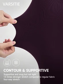 VARSIVA 女款掛脖露背挖空腰部抓皺臀部連身褲 - 紫色 - 查看 3