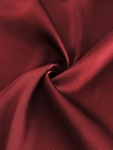 Viva Relle Gaun Pesta Wanita Ukuran Besar Berpayet dengan Leher V Dalam, Bagian Depan Pendek dan Belakang Panjang - Burgundy - View 8