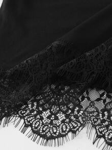 Sweetra 2pcs Long Sleeve Lace Trim T-Shirt Set - Multicolor - View 5