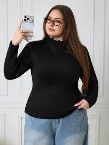 SHEIN CURVE+ 2 فستان مقاس كبير - أبيض وأسود - مشاهدة 5