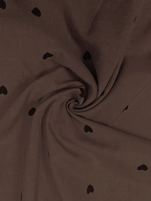 Linhara Large-Sized Woven Simple Commuting Casual Autumn Shirt - Coffee Brown - View 6