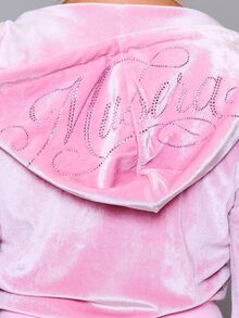 MUSERA Hoodie Beludru dengan Resleting dan Pinggang Berkerut untuk Sehari-hari, Cocok untuk Musim Gugur dan Musim Dingin, Kembali ke Sekolah, Warna Pink Pony. - Berwarna merah muda - View 6