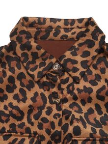 GlowEve Women's Leopard Print Casual Daily Summer Travel Dress - Coffee Brown - View 6