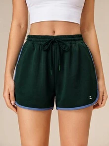 OutZeal Women Sports Shorts Gym Casual Workout Elastic Waist Adjustable Drawstring Short Sweatpants - Mist Green - View 7