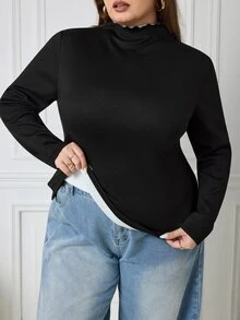 SHEIN CURVE+ 2 فستان مقاس كبير - أبيض وأسود - مشاهدة 9