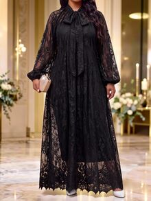 Fleurora 2PCS Plus Size Co-Ords Fall - Black - View 3