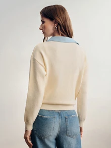 Briarwyn Women's Colorblock Casual Versatile Daily Wear Cardigan - White - View 5