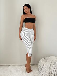 SHEIN SXY 2件裝黑白簡約風七分褲 - 彩色 - 查看 7