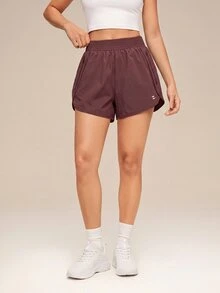 OutZeal Women Sports Shorts Gym Workout Running Lightweight Elastic Waist Shorts Summer - Burgundy - View 3