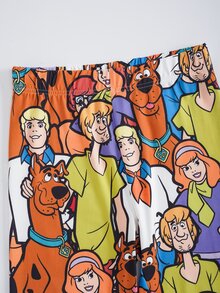 SCOOBY-DOO X SHEIN Women's All-Over Print Fashion Leggings -DOO - Multicolor - View 5