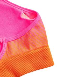 Activina Women's Gradient Color Criss-Cross Back Daily Fitness Sports Bra - Multicolor - View 11