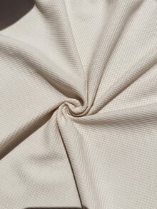 Muchica Plus Size Women's Colorblock Zipper Casual Everyday Long Sleeve Jacket - Apricot - View 7