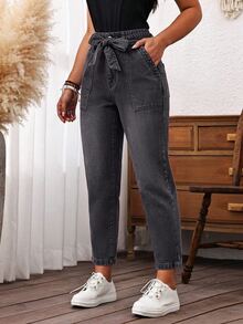 EMERY ROSE Women's Skinny Jeans With Pockets - Grey - View 5