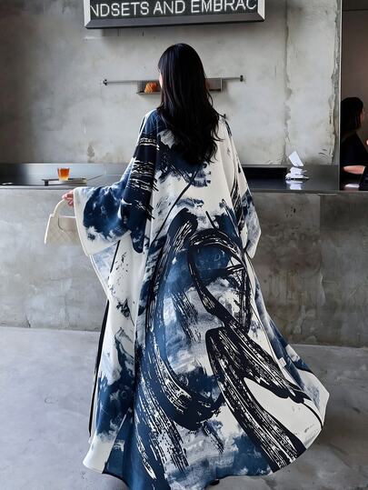 Yasmyna Robe longue imprimée arabe pour femmes