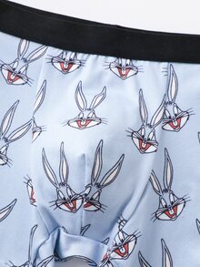 LOONEY TUNES X SHEIN سروال داخلي بوكسر كاجوال يومي بطبعة كرتونية للأولاد المراهقين - متعدد الألوان - مشاهدة 7