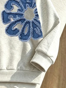 2件組男嬰酷炫圖案印花連帽衛衣與運動長褲套裝，時尚休閒套裝，適合假期派對、春/秋/冬季節，舒適易穿，秋季首選，街頭風，開學休閒穿搭，戶外穿著 - 灰色 - 查看 5