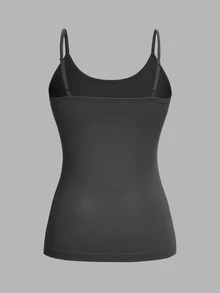 SHEIN EZwear 大尺碼女款 4件/組 修身休閒細肩帶背心上衣 夏季款 - 彩色 - 查看 12
