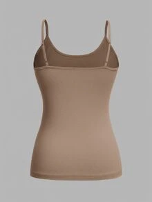 SHEIN EZwear 大尺碼女款 4件/組 修身休閒細肩帶背心上衣 夏季款 - 彩色 - 查看 6