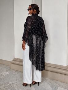 Firerie 2PCS Plus Size Co-Ords - Black and White - View 2