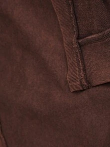 Willow Rêve Women's Brown Drop Shoulder Long Sleeve Sweatshirt Jacket Suitable For Daily Wear - Brown - View 8