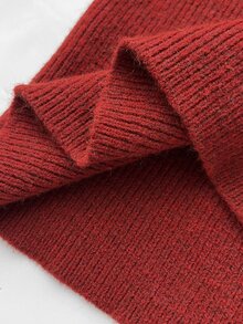 Elamini Women's Autumn/Winter Lazy Fashion Versatile Vintage Lace Button Sweater For Daily Commute And Party - Burgundy - View 3
