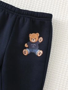 Cozy Pixies 新生兒卡通圖案條紋連帽上衣與長褲套裝 - 彩色 - 查看 6