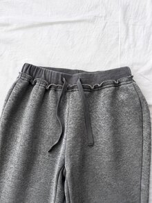 Tween Girl Dark Gray Zip-Up Hoodie & Sweatpants Casual Set - Grey - View 4