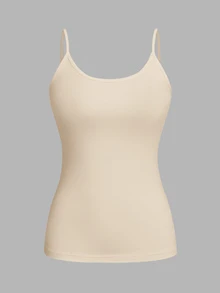 SHEIN EZwear 大尺碼女款 4件/組 修身休閒細肩帶背心上衣 夏季款 - 彩色 - 查看 4