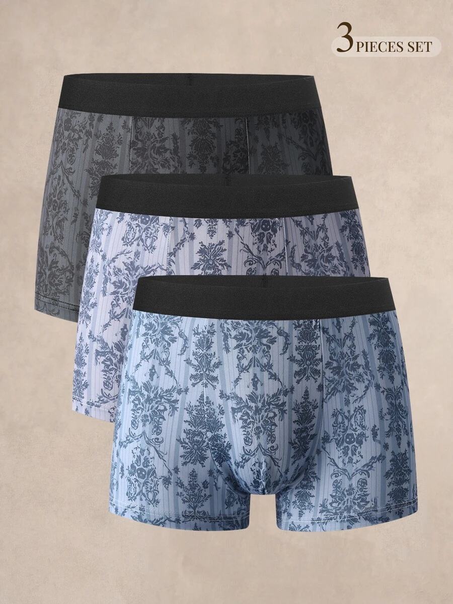 EverLounge Celana Dalam Boxer Pria Motif Garis-Garis (Paket 3) - MultiWarna - View 1