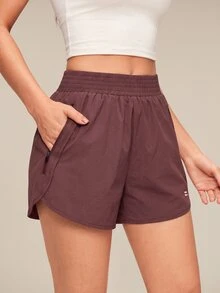 OutZeal Women Sports Shorts Gym Workout Running Lightweight Elastic Waist Shorts Summer - Burgundy - View 4