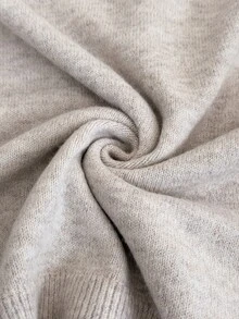 Elaquor Sweater Pullover Renda Ukuran Plus dengan Dekorasi Pita Manis - Krem - View 7