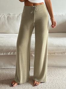 DAZY Dampyjamasbyxor i enfärgad casual vardagsstil - Grön - Visa 11
