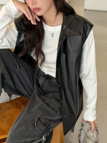 K-Vae Rompi Kulit Hitam Wanita - Hitam - View 7