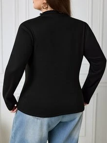 SHEIN CURVE+ 2 فستان مقاس كبير - أبيض وأسود - مشاهدة 2