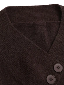 Sweetra American Vintage Brown Bodycon Sleeveless Knit Dress - Coffee Brown - View 3