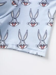 LOONEY TUNES X SHEIN سروال داخلي بوكسر كاجوال يومي بطبعة كرتونية للأولاد المراهقين - متعدد الألوان - مشاهدة 8