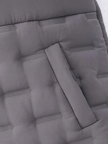 Teen Boys Winter Thick Quilted Sleeveless Padded Vest - Dark Grey - View 7