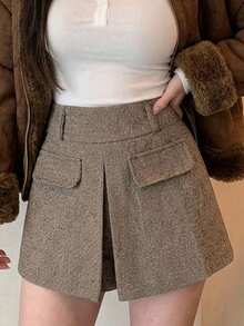 DAZY Women's Casual Skort Shorts - Khaki - View 4