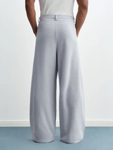 TOKVUE Men's Casual Button Pocket Loose Sweatpants For Daily Wear - Grey - View 2