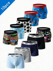 SHEIN 4件組青少年男孩三角內褲 - 彩色 - 查看 2