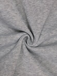 EMERY ROSE Plus Size Women's Colorblock Raglan Long Sleeve Button Half-Placket Casual Sweatshirt - Grey - View 9